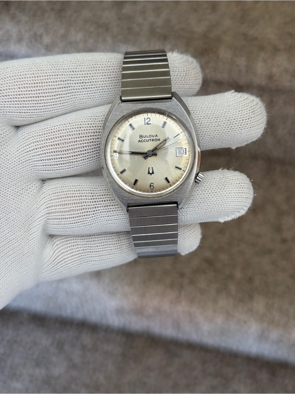 Bulova Accutron Vintage Silver Case rare collectible men’s watch